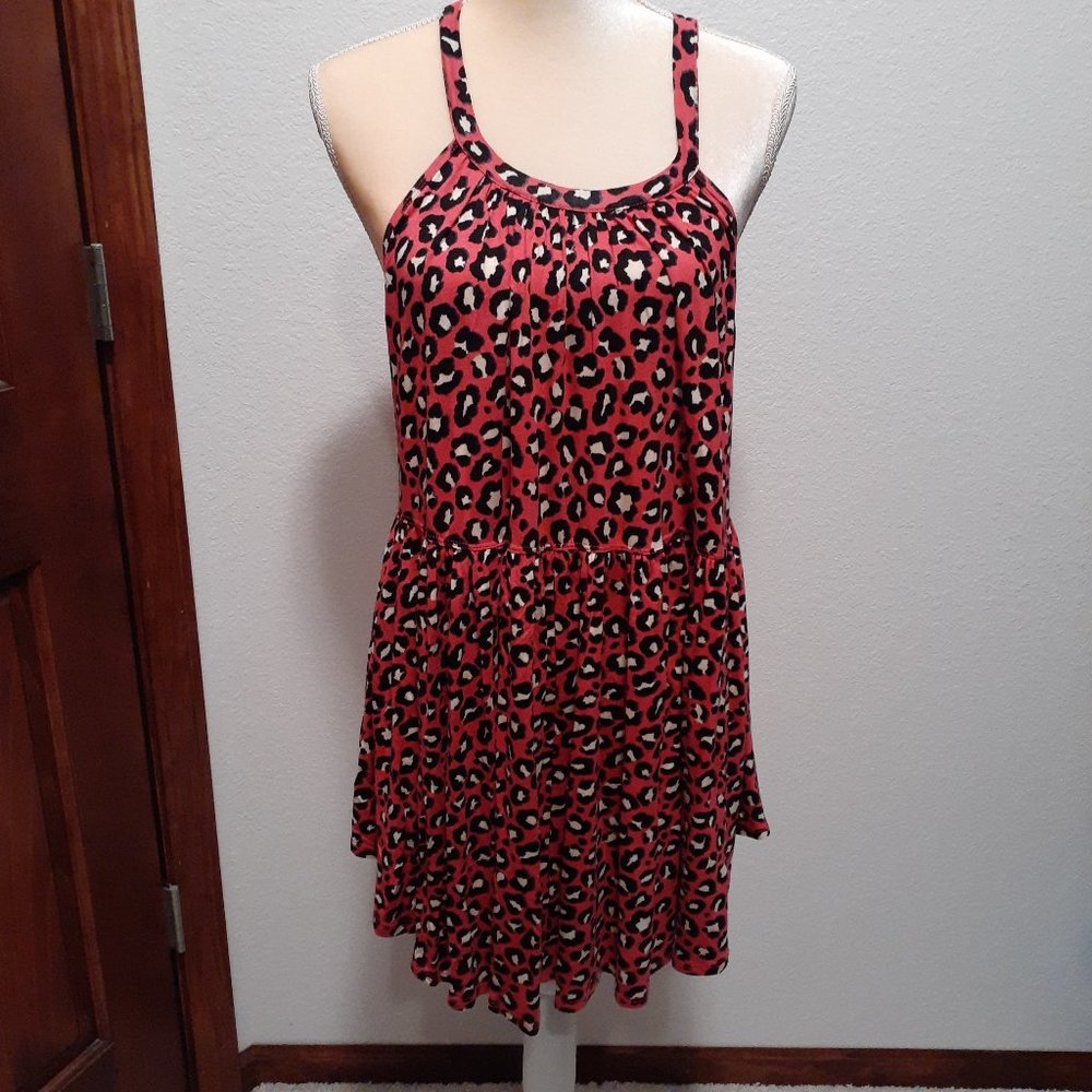 Bash Boutique ADORA Animal Print Orange Black Mini Dress or Top - Size Large NWT
